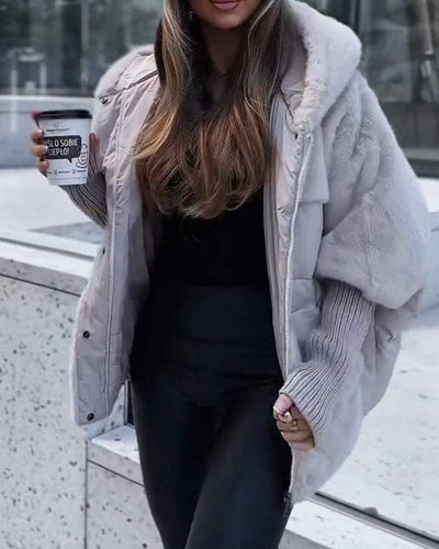 Elly | Varm vattert jakke med hette