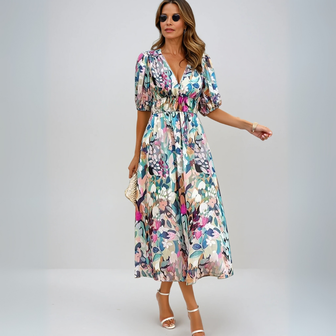 Emilie | Elegant sommerkjole med V-hals