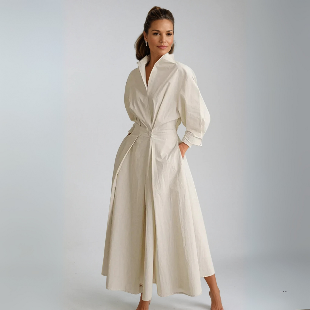 Holda | Lang kjole med elegant krage