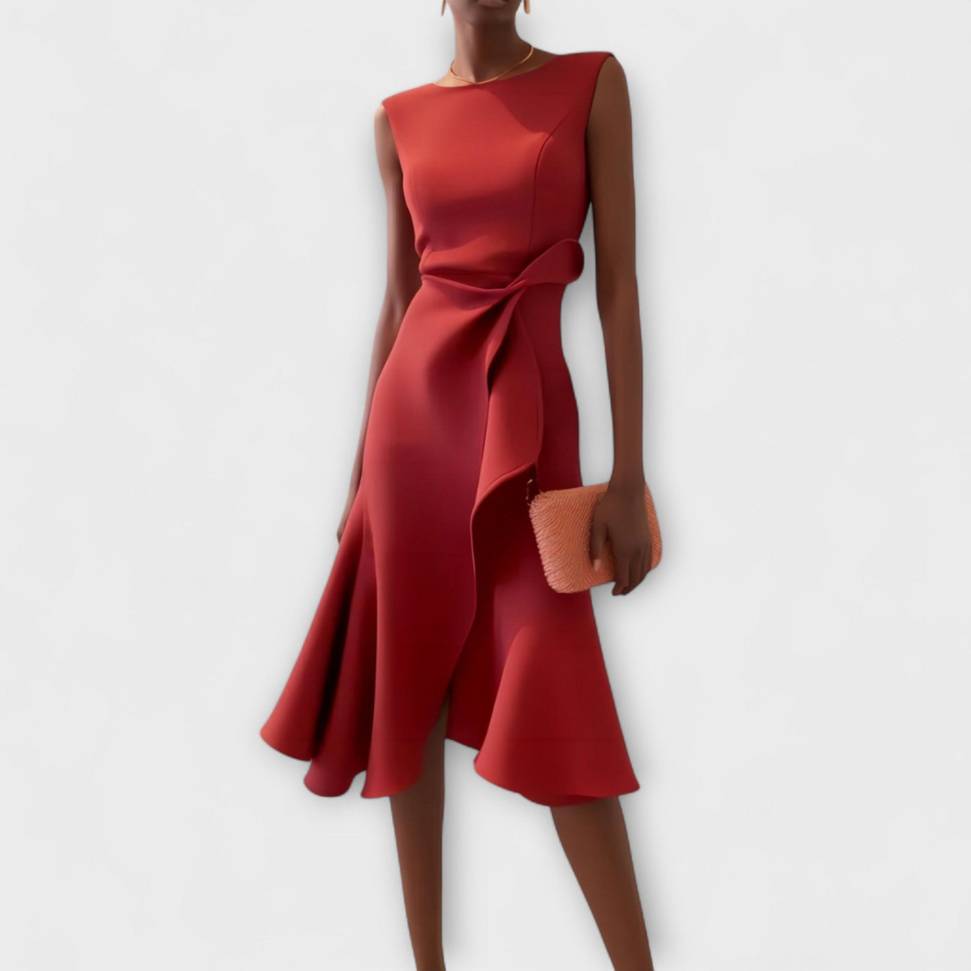 Thora | Asymmetrisk drapert midikjole