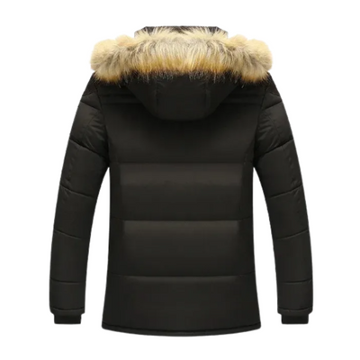 Elegant vattert fleece vinterjakke