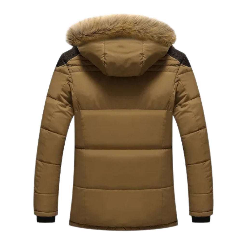 Elegant vattert fleece vinterjakke
