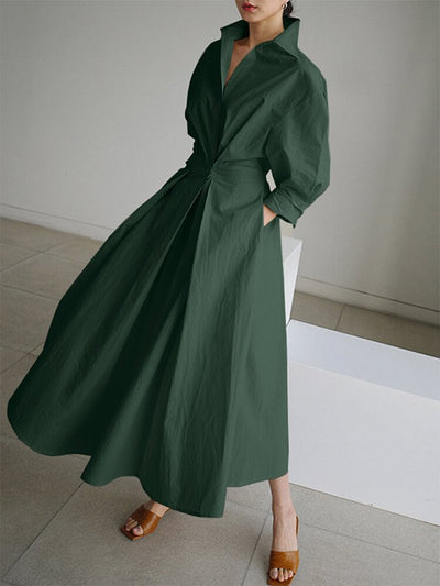 Holda | Lang kjole med elegant krage
