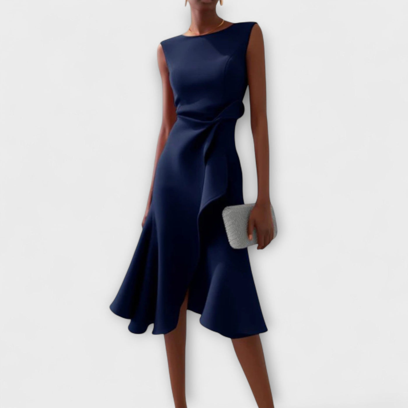 Thora | Asymmetrisk drapert midikjole