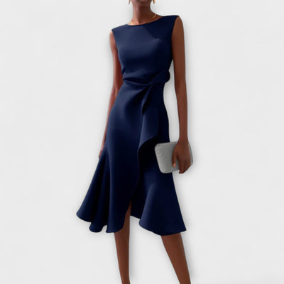 Thora | Asymmetrisk drapert midikjole