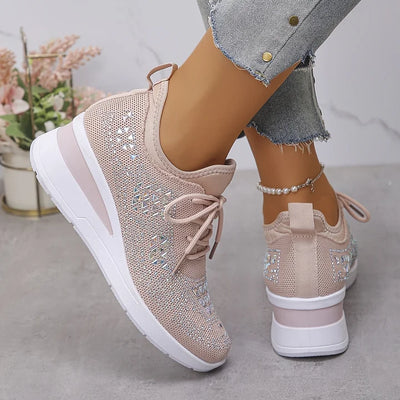 Gerd | Ortopediske treningssko med glitrende rhinestones