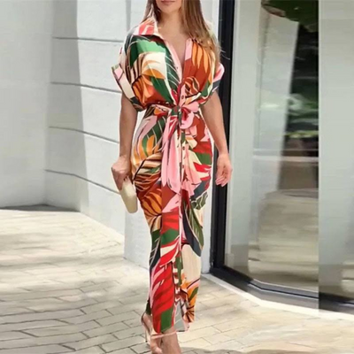 Lena | Elegant maxi kjole med sløyfe