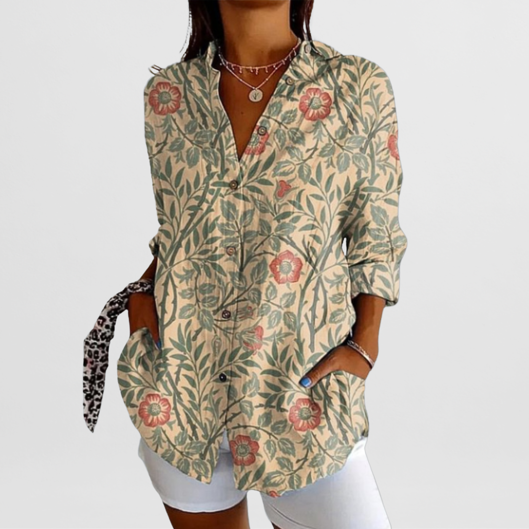 Hilda | Feminine Bluse mit Blumendetails