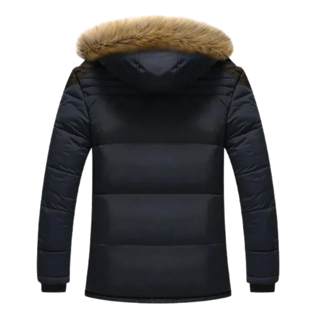 Elegant vattert fleece vinterjakke