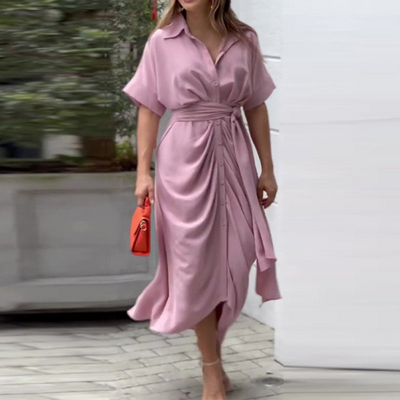 Lena | Elegant maxi kjole med sløyfe