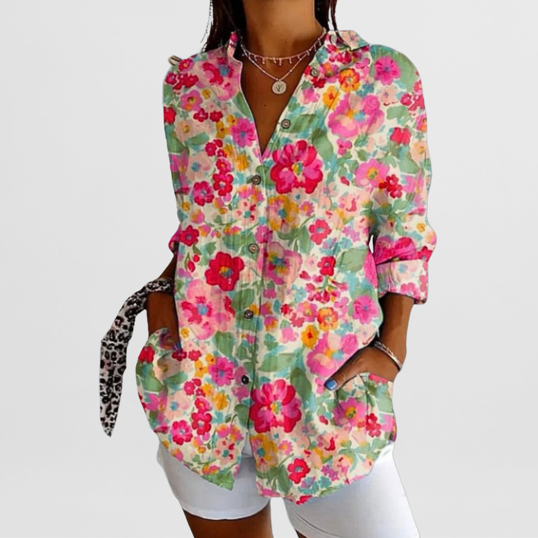 Hilda | Feminine Bluse mit Blumendetails
