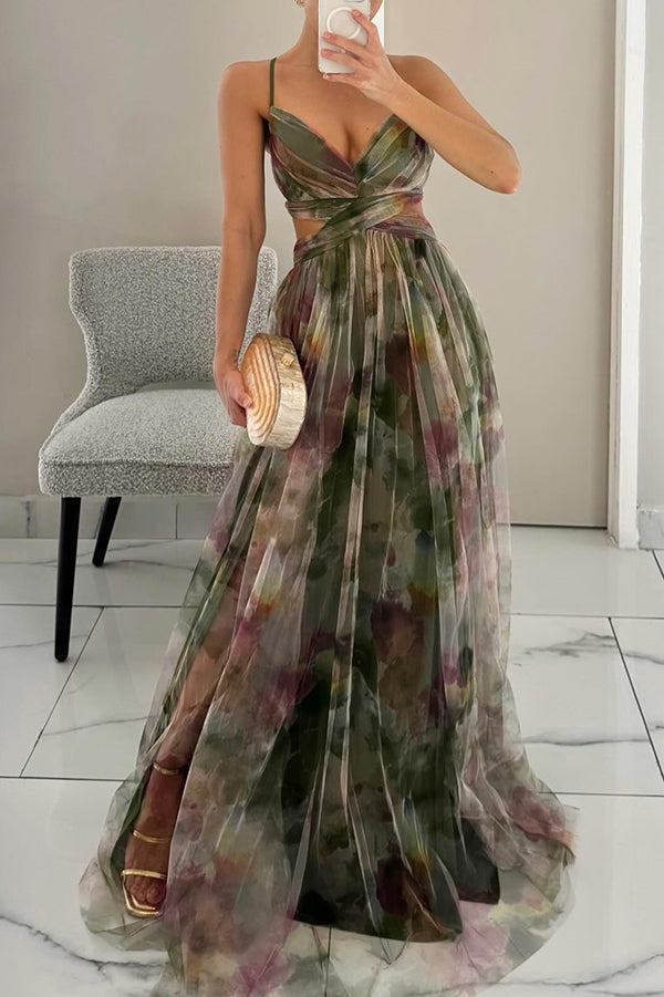 Giselle - Fortryllende maxi-kjole med blomstertrykk