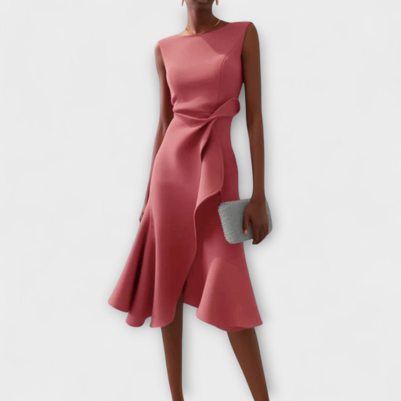 Thora | Asymmetrisk drapert midikjole