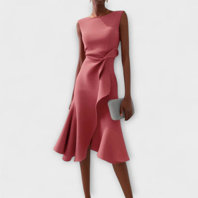 Thora | Asymmetrisk drapert midikjole