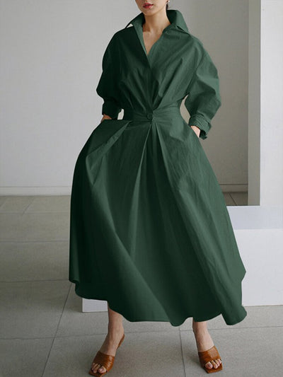 Holda | Lang kjole med elegant krage