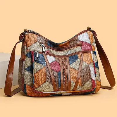 Sylvana – Patchwork veske i vegansk skinn