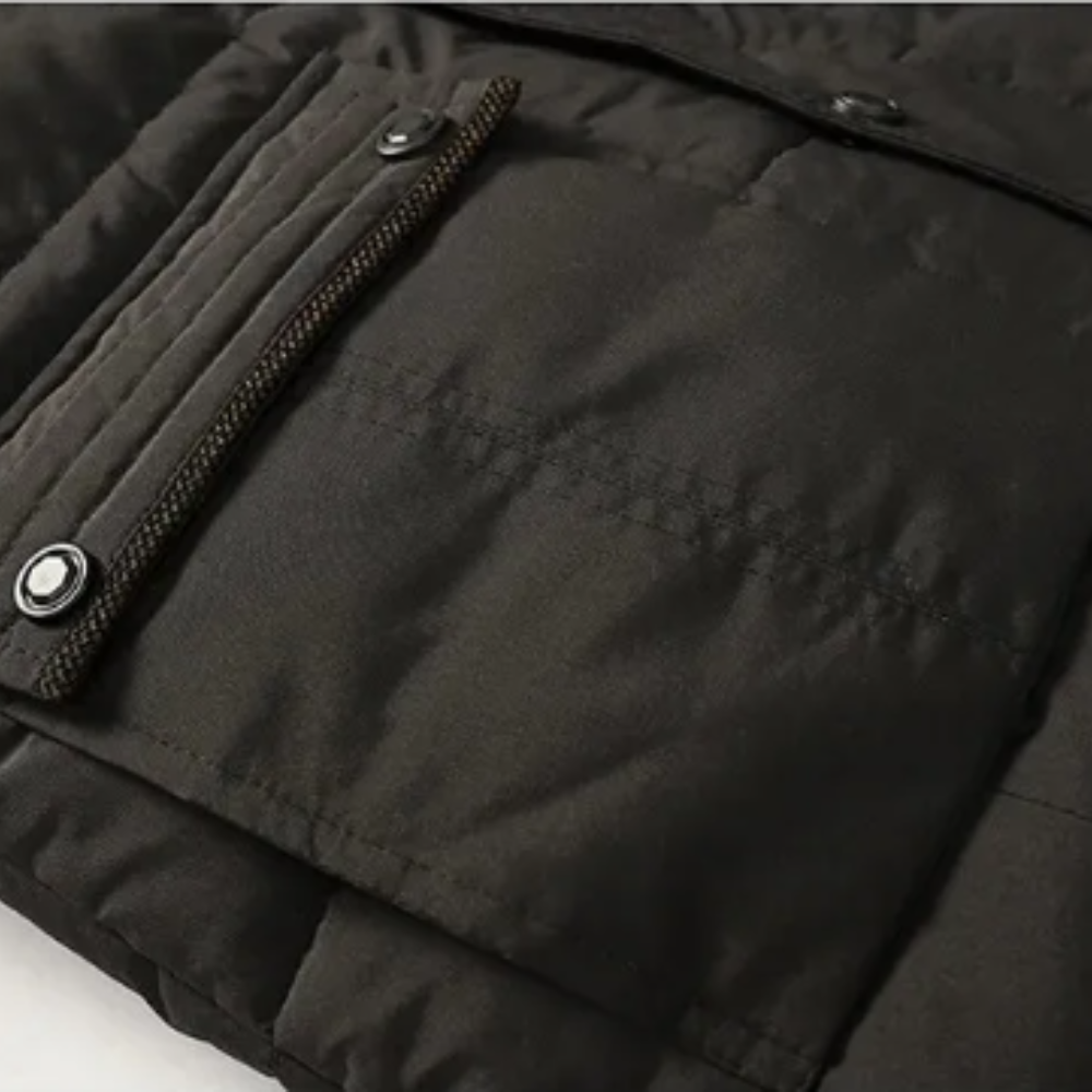 Elegant vattert fleece vinterjakke