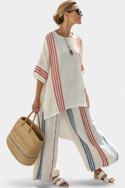 Mirthe | Lett todelt sett med striper og oversize passform