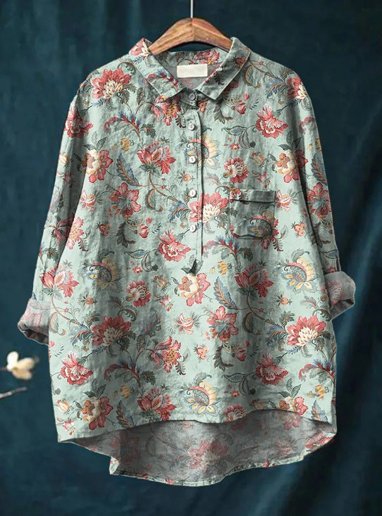 Antonie | Klassisk bluse med blomstermønster