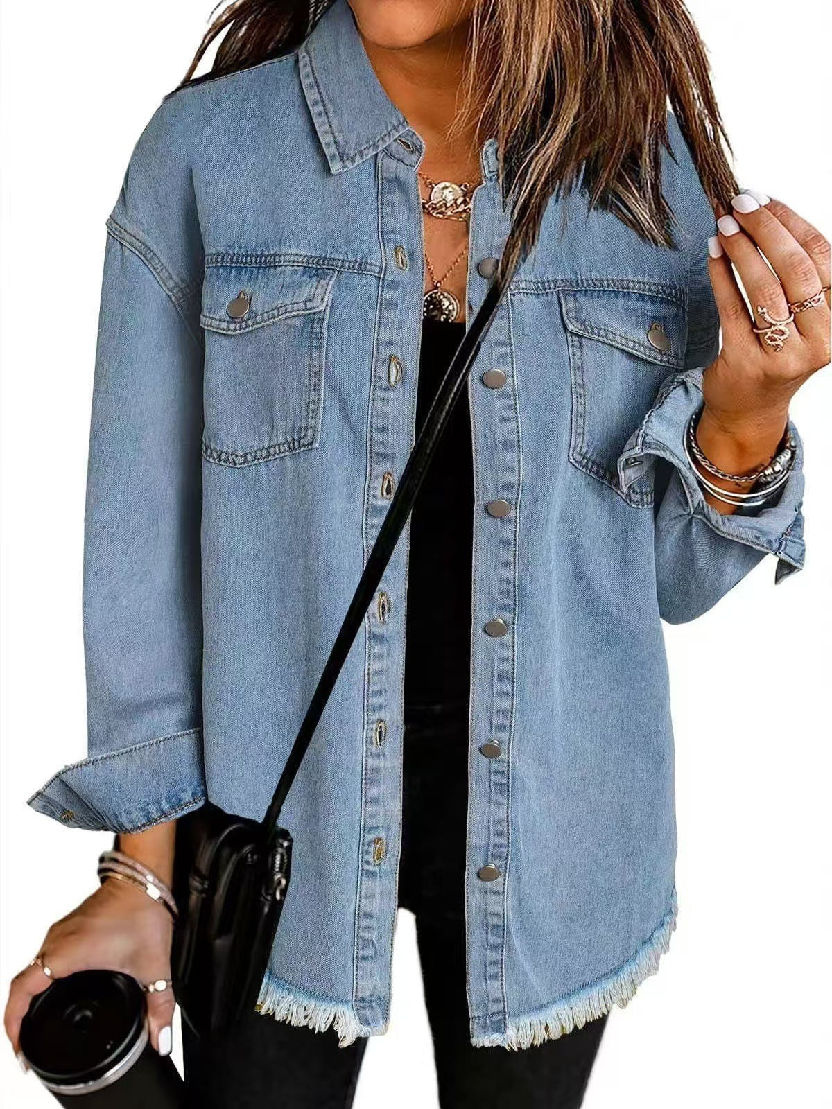 Kaja | Klassisk hverdagskåpe i denim