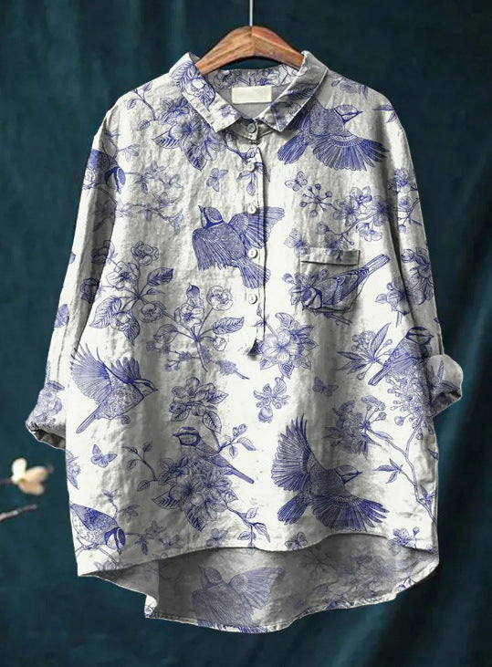 Antonie | Klassisk bluse med blomstermønster