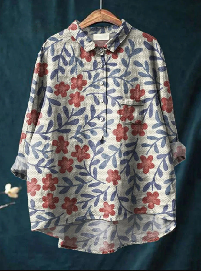 Antonie | Klassisk bluse med blomstermønster