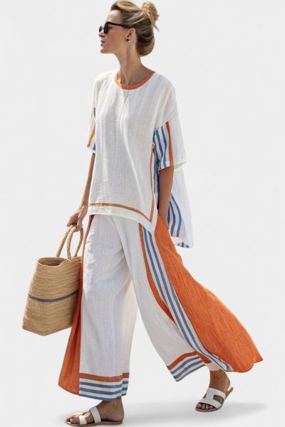 Mirthe | Lett todelt sett med striper og oversize passform