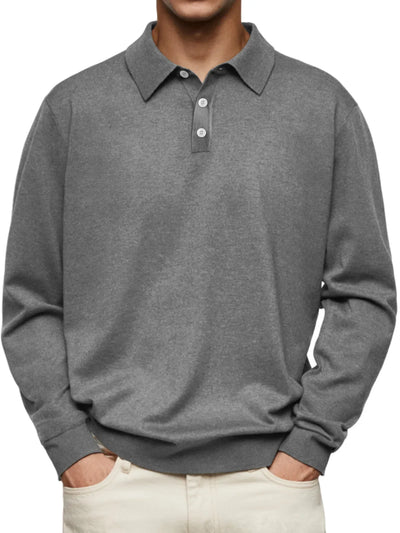 Lewis | Casual poloskjorte med lange ermer