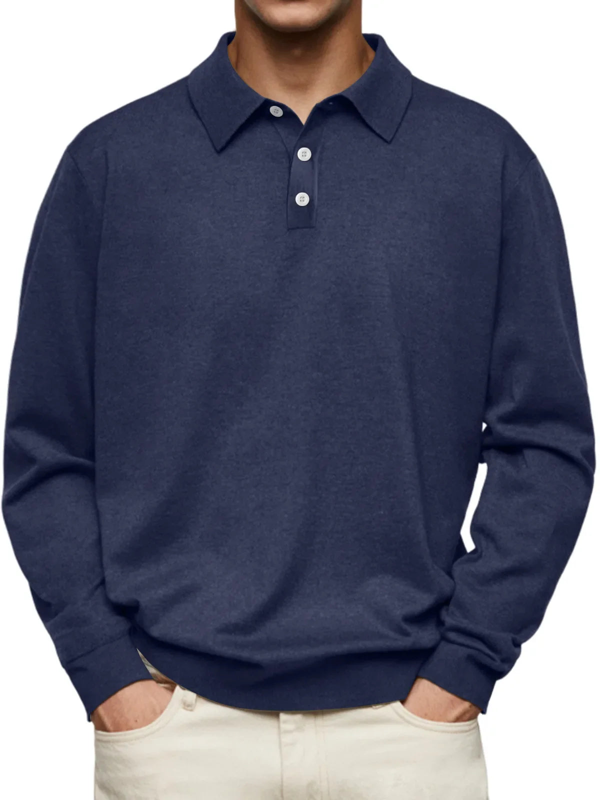 Lewis | Casual poloskjorte med lange ermer