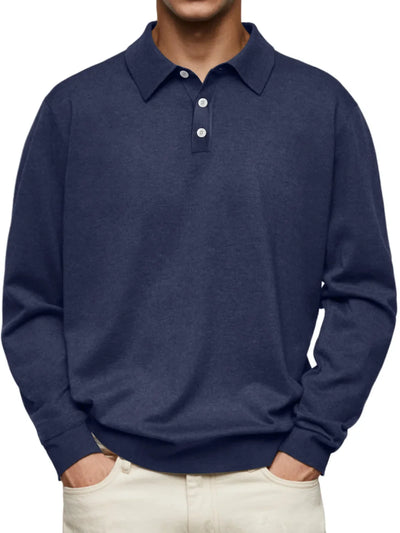 Lewis | Casual poloskjorte med lange ermer