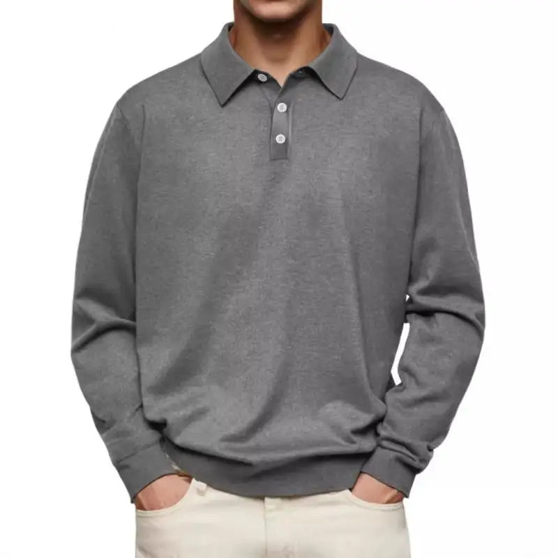 Lewis | Casual poloskjorte med lange ermer