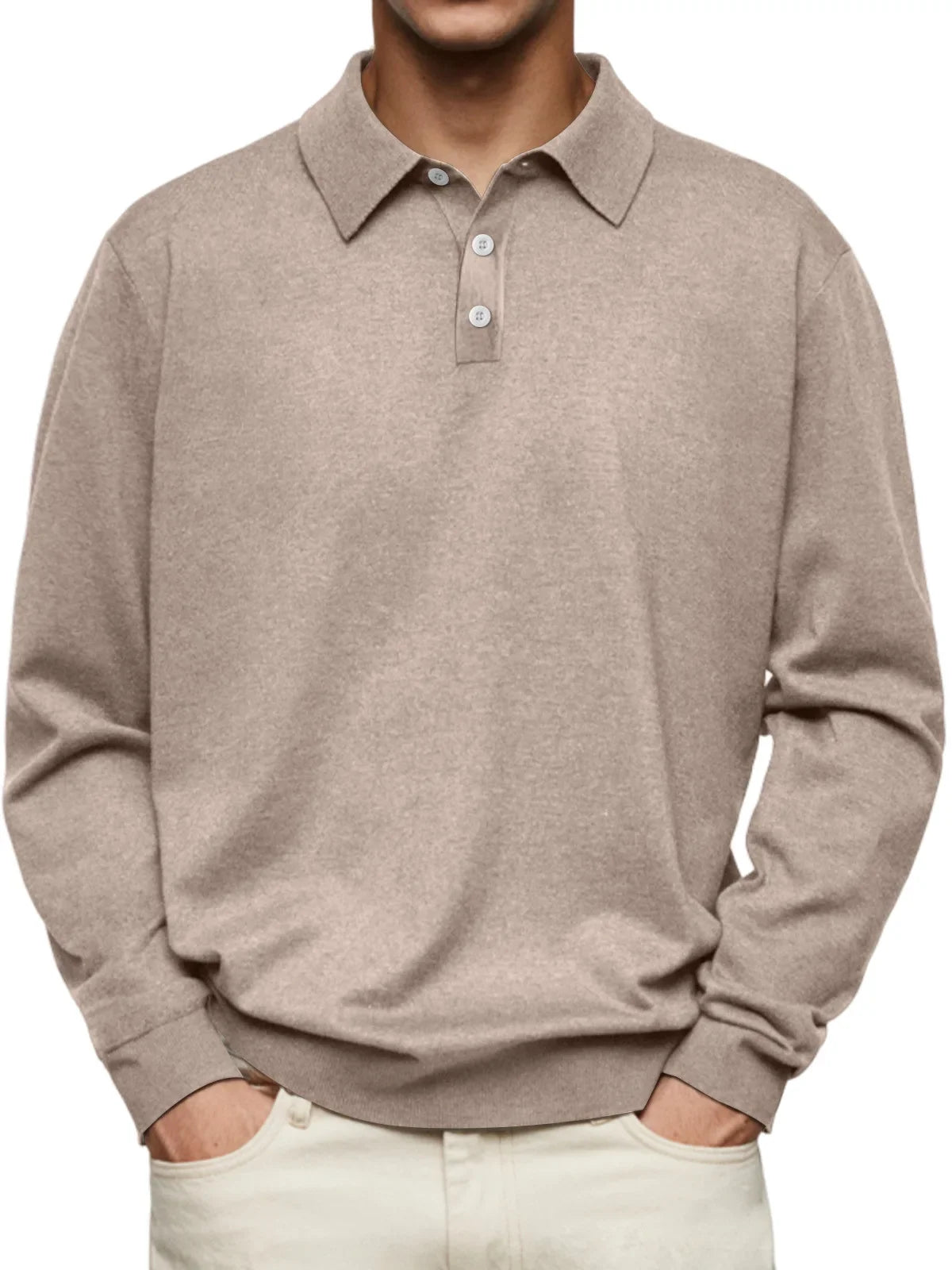 Lewis | Casual poloskjorte med lange ermer