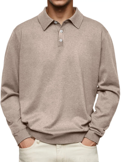 Lewis | Casual poloskjorte med lange ermer