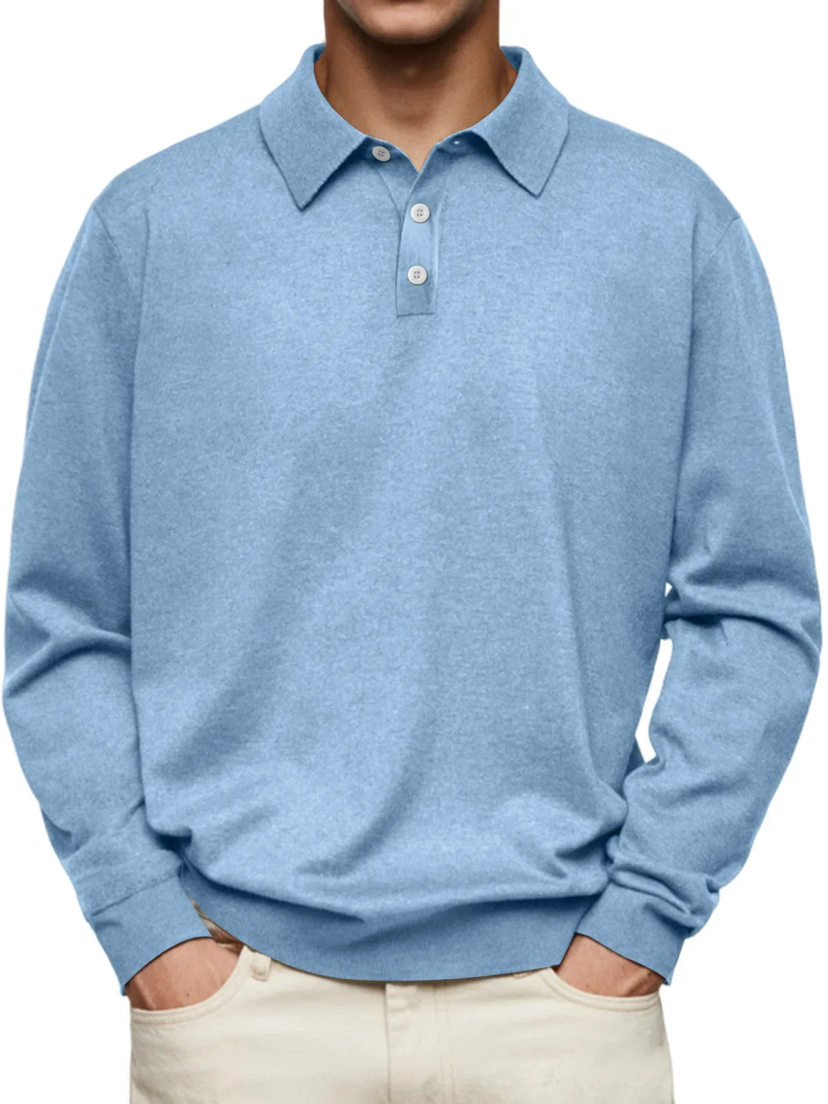 Lewis | Casual poloskjorte med lange ermer