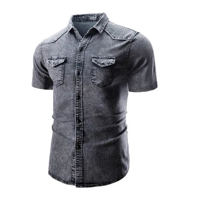 Jarl | Kortærmet denimskjorte
