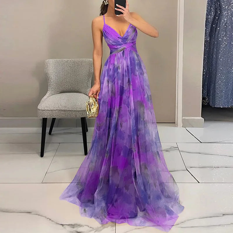 Giselle - Fortryllende maxi-kjole med blomstertrykk