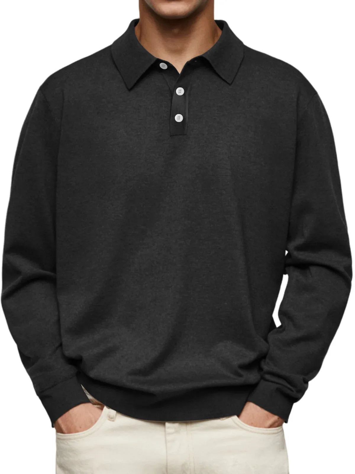 Lewis | Casual poloskjorte med lange ermer