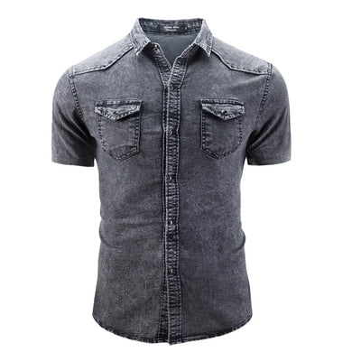 Jarl | Kortærmet denimskjorte