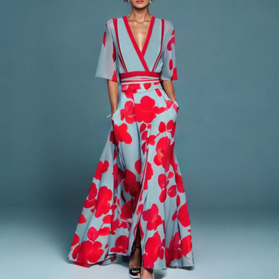 Kristiána | Elegant maxi kjole med blomstermønster