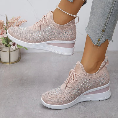 Gerd | Ortopediske treningssko med glitrende rhinestones