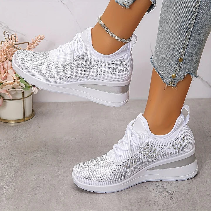 Gerd | Ortopediske treningssko med glitrende rhinestones
