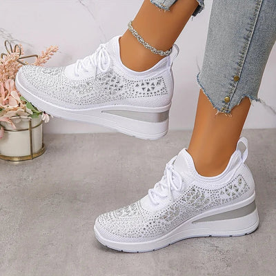 Gerd | Ortopediske treningssko med glitrende rhinestones