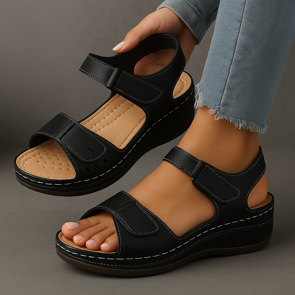 Veera | Komfortable sandaler med kilehæl