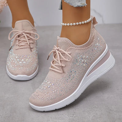 Gerd | Ortopediske treningssko med glitrende rhinestones