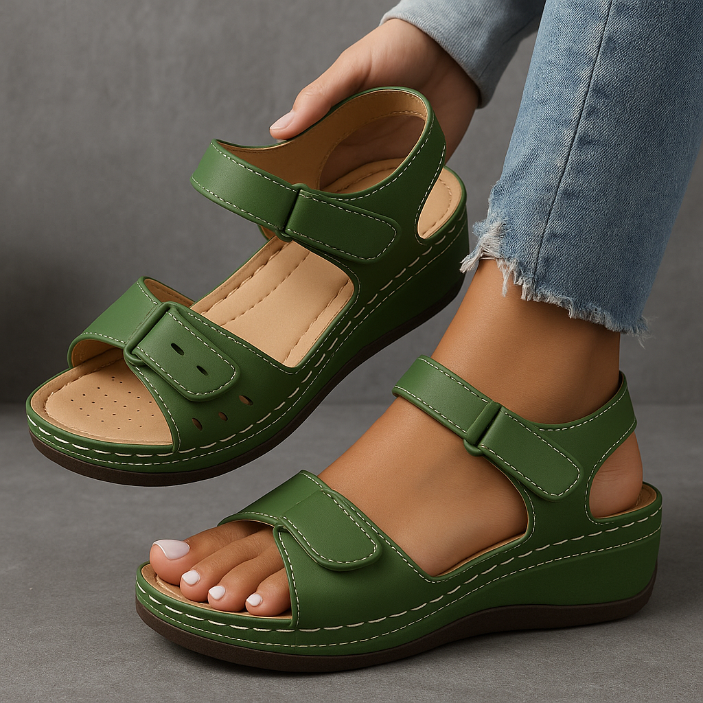 Veera | Komfortable sandaler med kilehæl