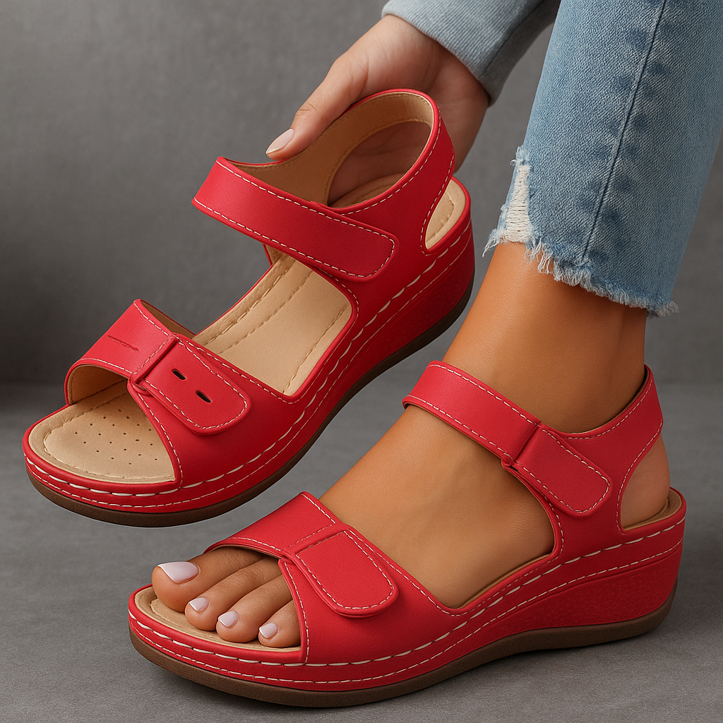 Veera | Komfortable sandaler med kilehæl