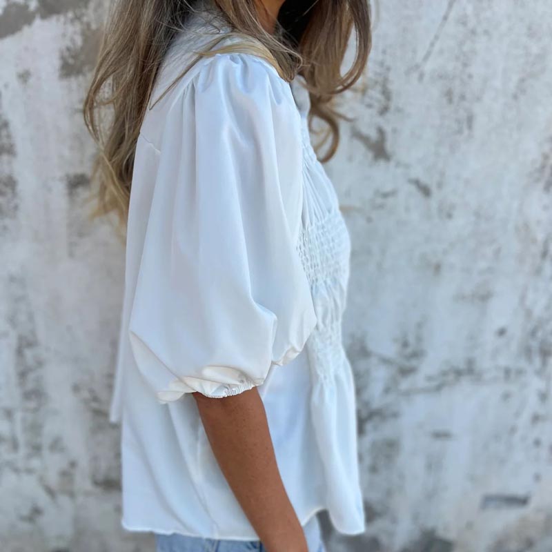 Veronika | Plissert skjorte