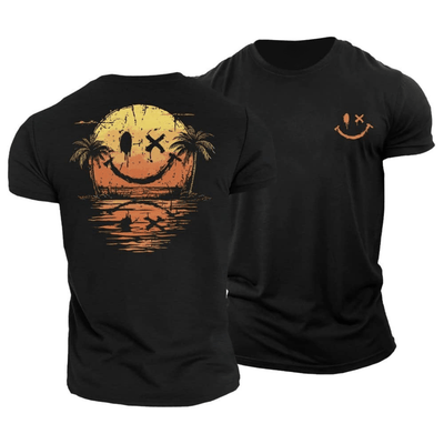 Odin | Sommerlig Smiley Sea T-skjorte (1+1 GRATIS)