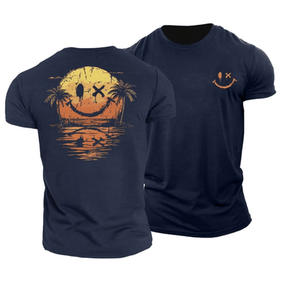 Odin | Sommerlig Smiley Sea T-skjorte (1+1 GRATIS)